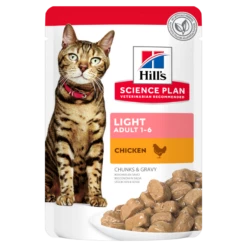Hills Science Plan Feline Adult Light Huhn Frischebeutel Für Katzen 12 X 85 G Huhn Frischebeutel