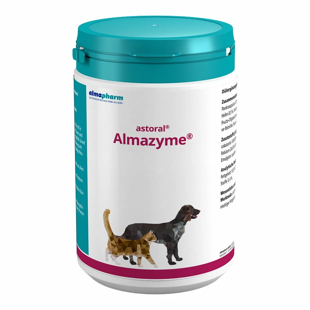 Almapharm Astoral Almazyme Pulver Für Hunde + Katzen 120 G Pulver Dose Almazyme – Bild 3