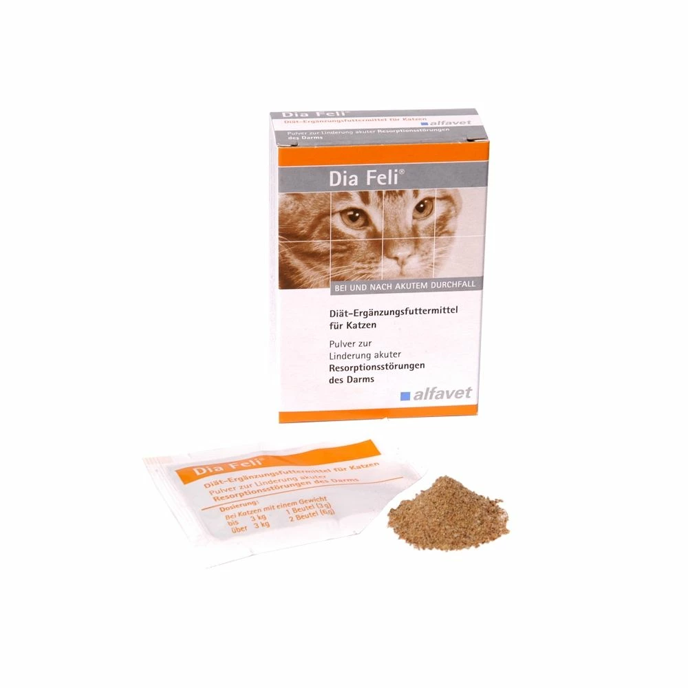 Alfavet Dia Feli Katze - Ergänzungsfuttermittel Bei Darmproblemen 6 X 3 G 1 Alfavet Dia Feli Katze - Ergänzungsfuttermittel Bei Darmproblemen 6 X 3 G