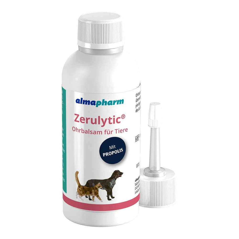 Almapharm Zerulytic Ohrbalsam Für Tiere 100 Ml Flasche 2 Almapharm Zerulytic Ohrbalsam Für Tiere 100 Ml Flasche – Bild 2