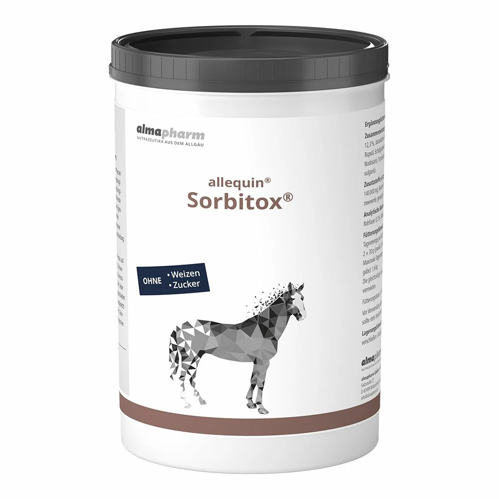 Almapharm Allequin Sorbitox Für Pferde 1,5 Kg Granulat Dose – Bild 2