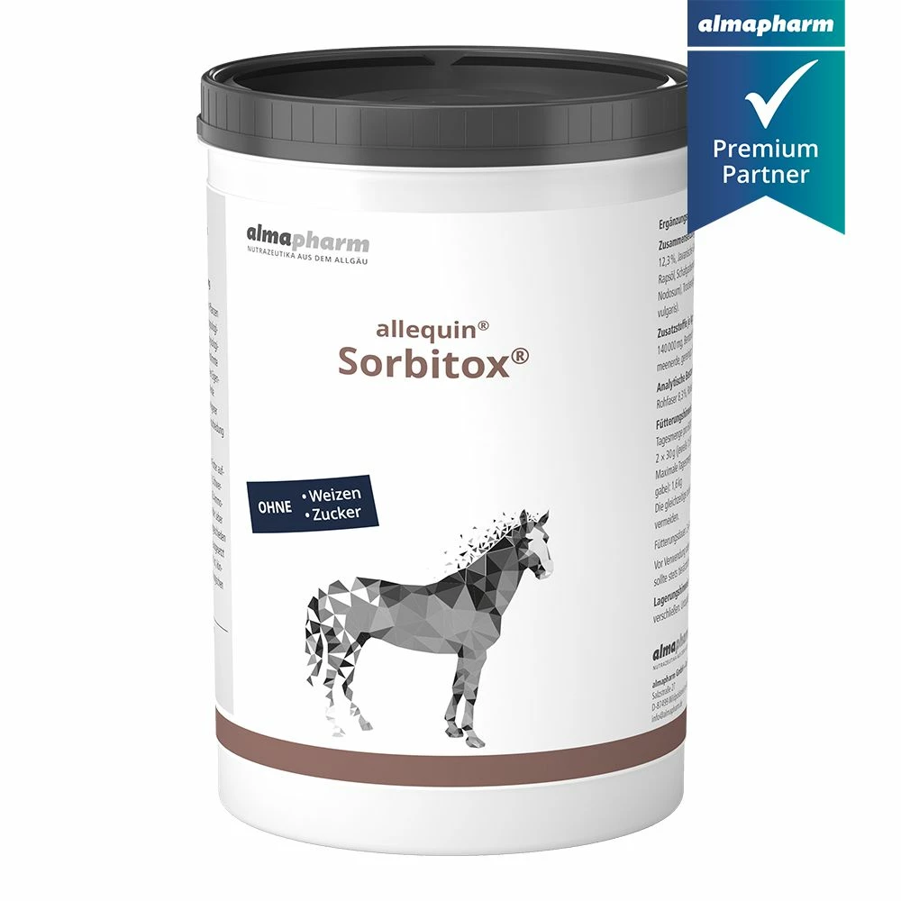 Almapharm Allequin Sorbitox Für Pferde 1,5 Kg Granulat Dose